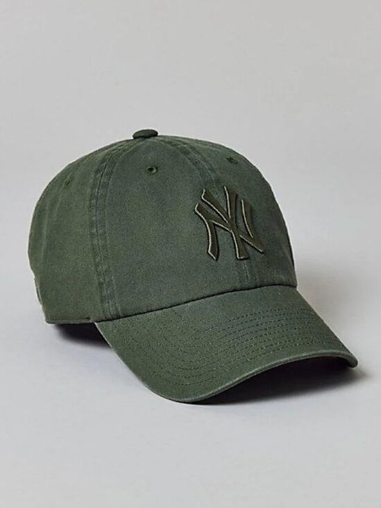 Mitchell & Ness Accessories - Mitchell & Ness MLB New York Yankees Olive Green Tonal Logo Adjustable Dad Hat
